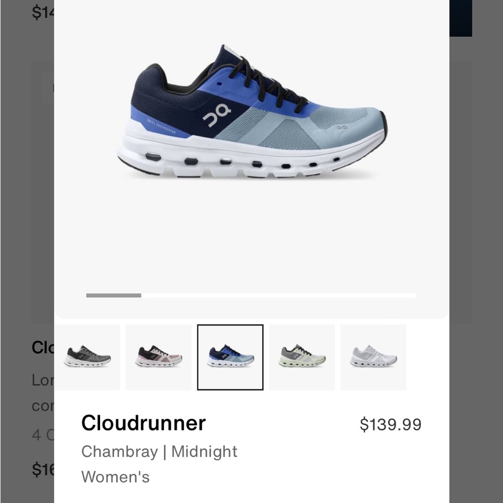 Womens Cloudrunner shoes like new- size 6